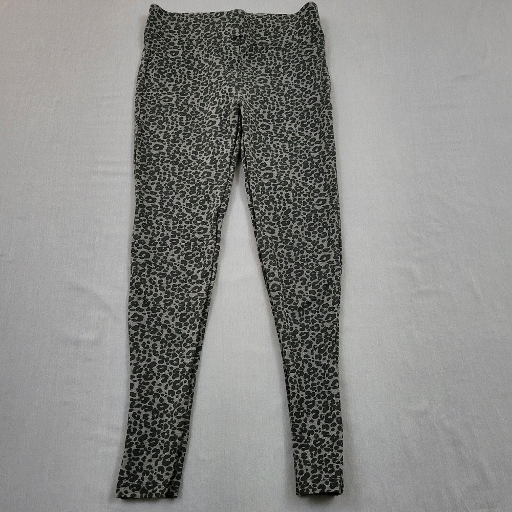 LOFT Womens Gray‎ Leopard Print High Rise Skinny Leggings Size S Animal Print